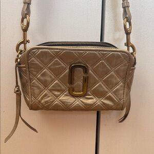 Marc Jacobs Gold Quilted Crossbody Bag